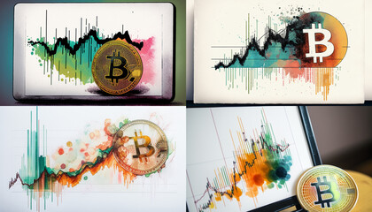 bitcoin watercolor chart
