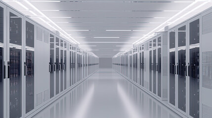 Data server center background, digital hosting, white space	
