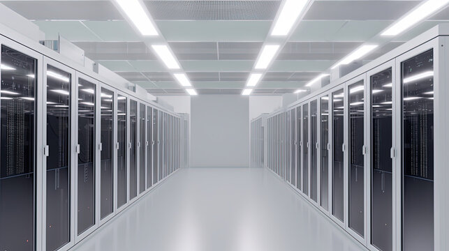 Data server center background, digital hosting, white space