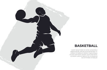 silhouette basketball dunk