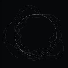 Abstract oval Lines Background with geometric circles . Vector rotating ellipse Line Design . Poster template . Concentric circles logo .Minimal art 