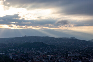 clouds over the city
