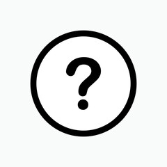 Question Mark Icon. Asking  Symbol - Vector.   