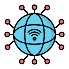 IOT Line Color Icon