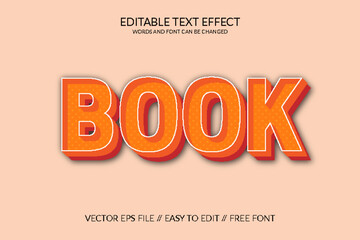 Book 3D Fully Editable Text Effect Template 