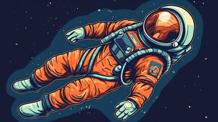  an astronaut floating in space floating in space with stars in the background.  generative ai