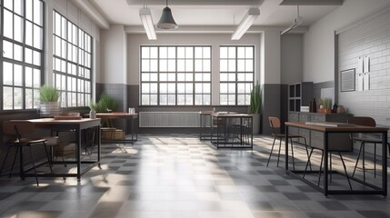 Fototapeta premium High school classroom interior