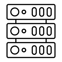 Database Thin Line Icon
