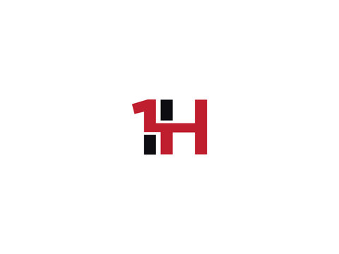 Creative Number 1H Logo Icon, Initial Letter 1h Logo Design Concept