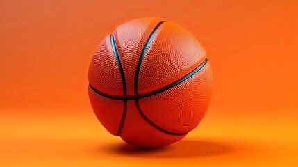 Obraz premium Basketball ball on studio background, creative banner.. AI Generated