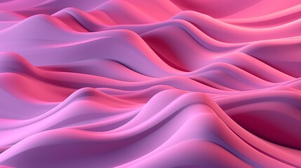 Fototapeta premium Pink Undulating lines shape a Colorful speculative establishment. AI Generated