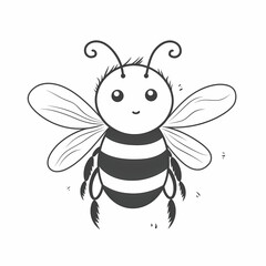 Bee Cartoon. Generative AI