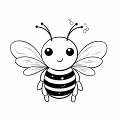 Bee Cartoon. Generative AI