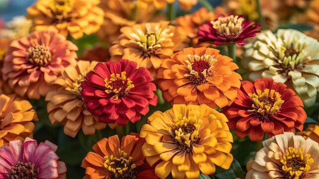 Shinning zinnia makes near as a disorienting store time foundation. Drop subject concept establishment. Specific center. AI Generated