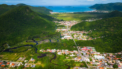 santa Catarina island Florianopolis Brazil Aerial drone 