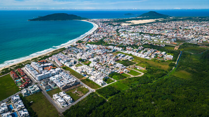 aerial view of A Praia dos Ingleses Ilha de Santa Catarina Florianopolis Brazil tourist destination