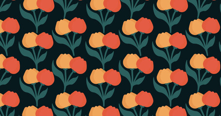 Seamless flowers pattern great for gift paper, print, stationary