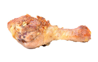 Grilled chicken leg isolated 