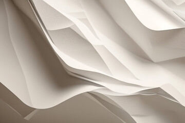 Abstract Crumpled Paper Texture, Deep Shadows, Minimalist Ambience Created using AI Generation Technology