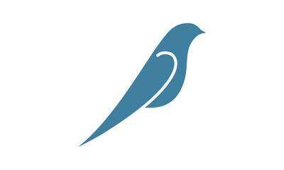 Abstract Bird Logo Line Art Silhouette