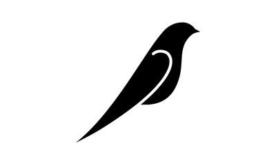 Abstract Bird Logo Line Art Silhouette