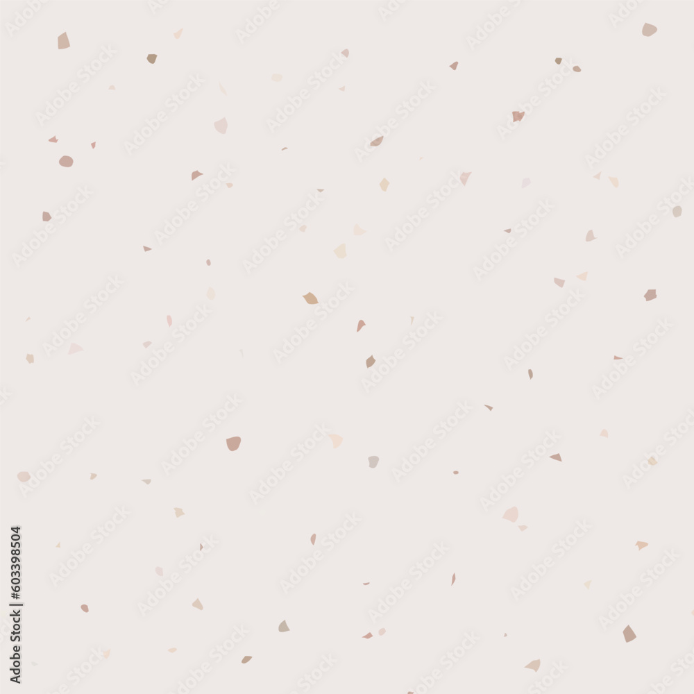 Poster Terrazzo flooring textured surface modern abstract pattern. Vector seamless abstract repeat with chips of marble or granite in soft pastel colors.