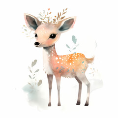 Deer Cartoon. Generative AI