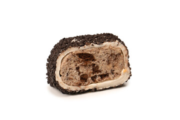 Sweet roll with chocolate and nuts, turkish sweets.