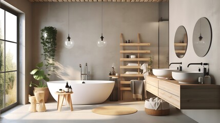 luxury bathroom interior AI GENERATIVE 