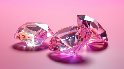 light pendant shine on Purple Amethys diamond in blurred background. by ai generative
