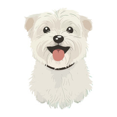 Cute terrier puppy, cheerful mascot