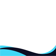 Navy Wave Footer Element-05