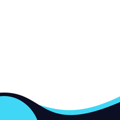 Navy Wave Footer Element-07