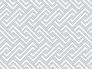 Abstract geometric pattern with stripes, lines. Seamless vector background. White and gray ornament. Simple lattice graphic design