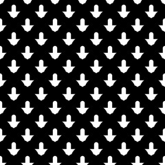 Seamless surface pattern design with quatrefoil figures. Oriental traditional ornament with repeated rounded shapes. Window tracery wallpaper. Grid motif. Digital paper. Vector art