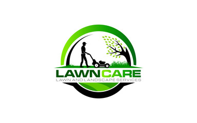 Illustration graphic vector of lawn care, landscape services, grass concept logo design template