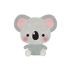 Cute koala bear animal watercolor style on a white background llustration vector