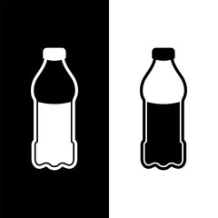 black and white water bottle icon