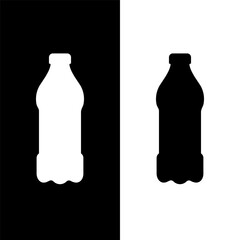 black and white water bottle icon