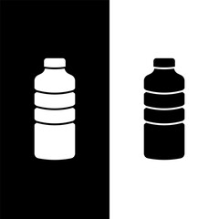 black and white water bottle icon