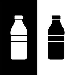 black and white water bottle icon