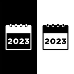 black and white calendar icon