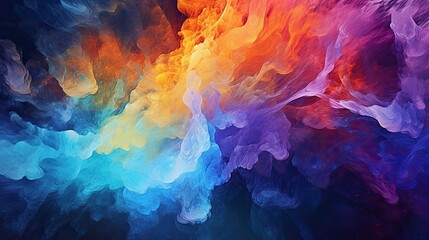 Colorful abstract background with light and color effects, dreamlike composition, colorful explosions, high-speed synchronization. Generative AI