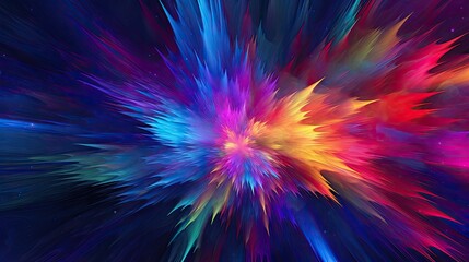 Obraz premium Colorful abstract background with light and color effects, dreamlike composition, colorful explosions, high-speed synchronization. Generative AI