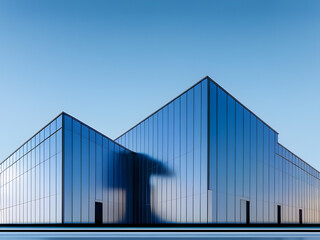 modern office building with sky Generative AI