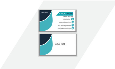 Modern business card template with flat user interface template layout clean Creative Professional Business Card