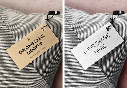 Eco Label on Pillow Mockup
