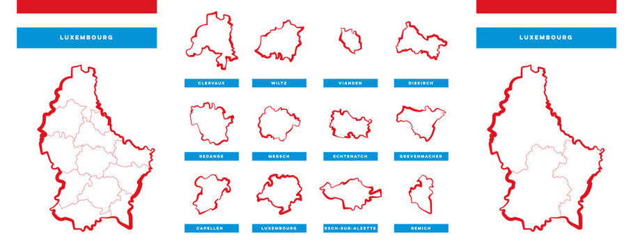 Cantons et Districts de Luxembourg
