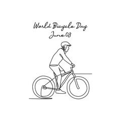 Fototapeta na wymiar line art of world bicycle day good for world bicycle day celebrate. line art. illustration..