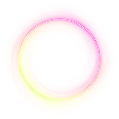 Obraz premium Circle colorful bright neon border